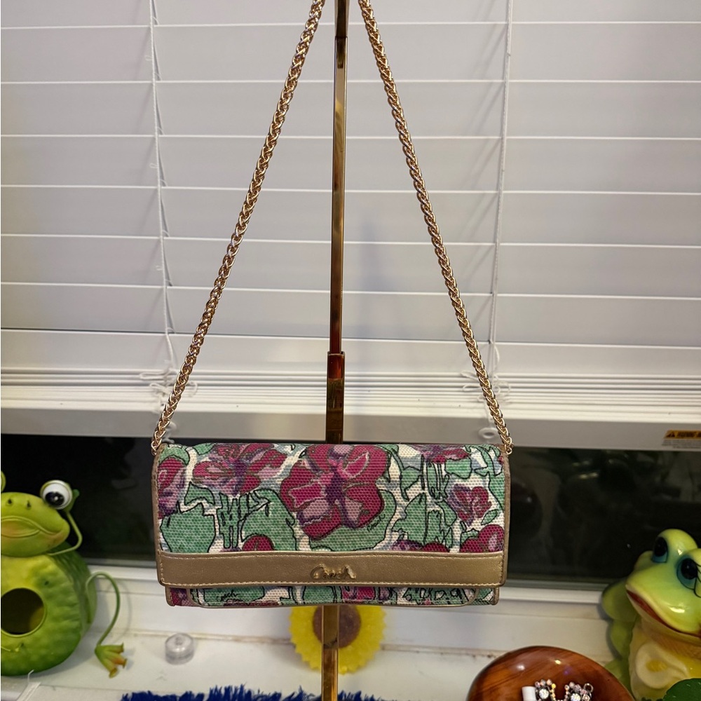 Rare Coach Ashley Iris floral slim Envelope wallet. With personal added touches